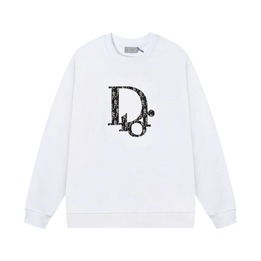 Classic Overlap Print Sweatshirt