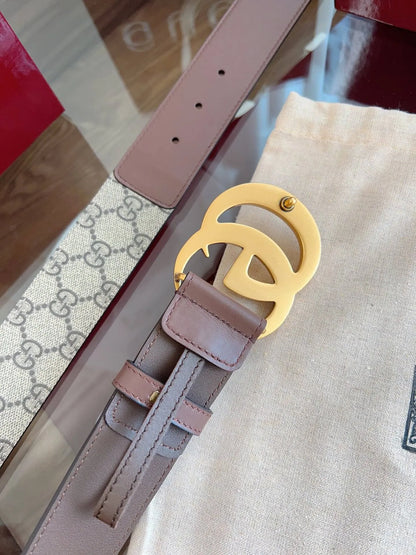 Fabric & Leather Patchwork Belt