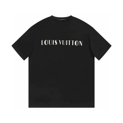 Silver Letter Print T Shirt
