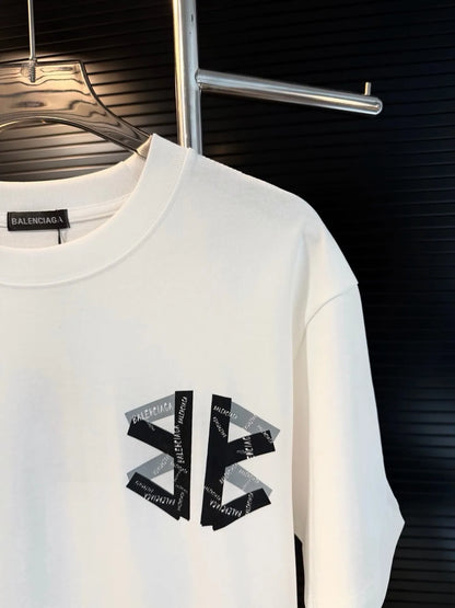 Front‑Back Offset Print Oversized T‑shirt