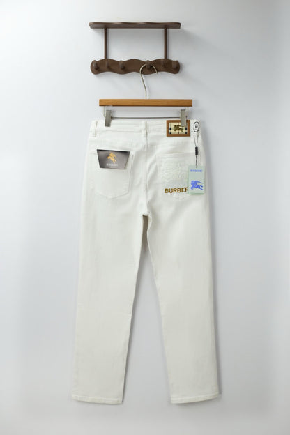 White Equestrian Knight Jeans