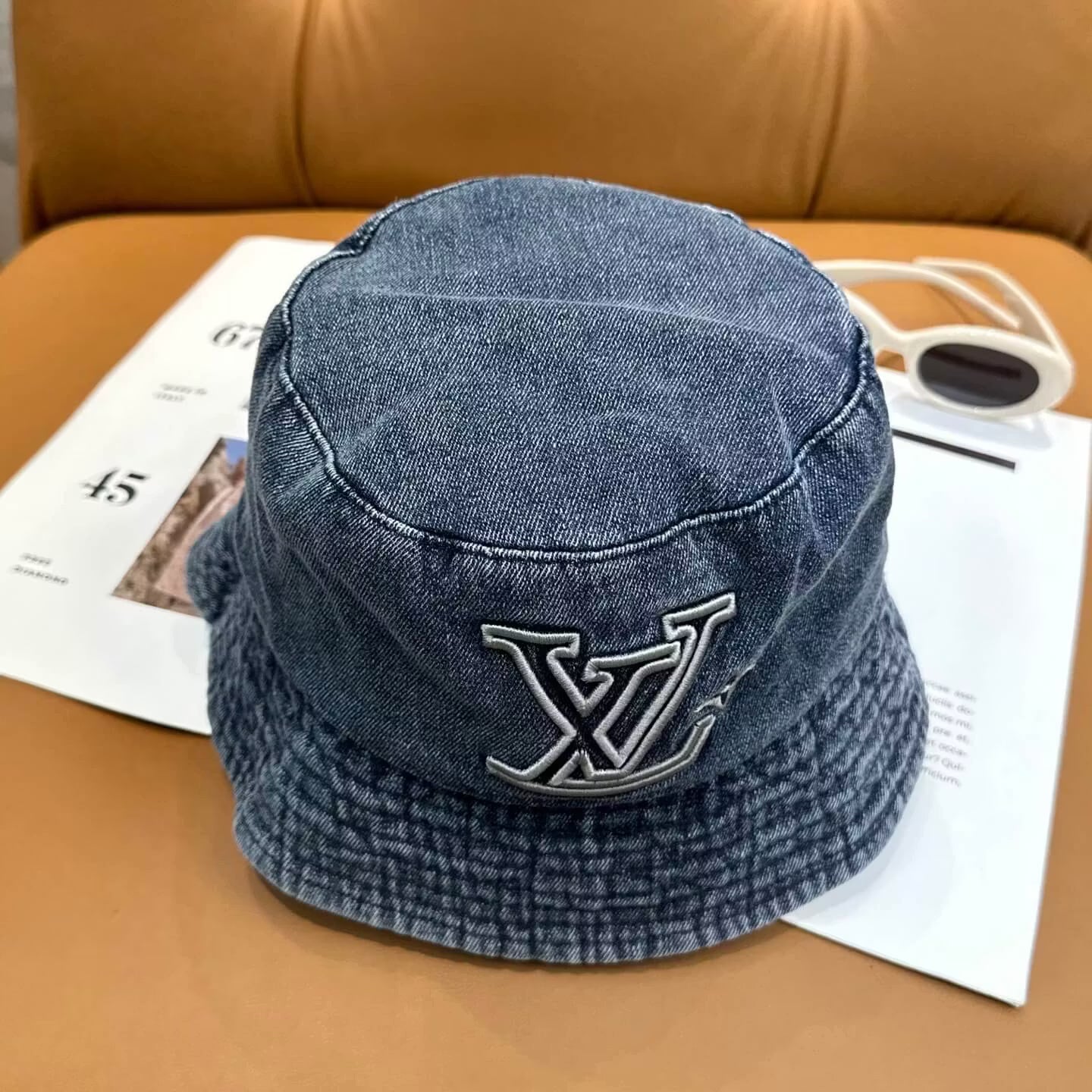Distressed Denim Bucket Hat