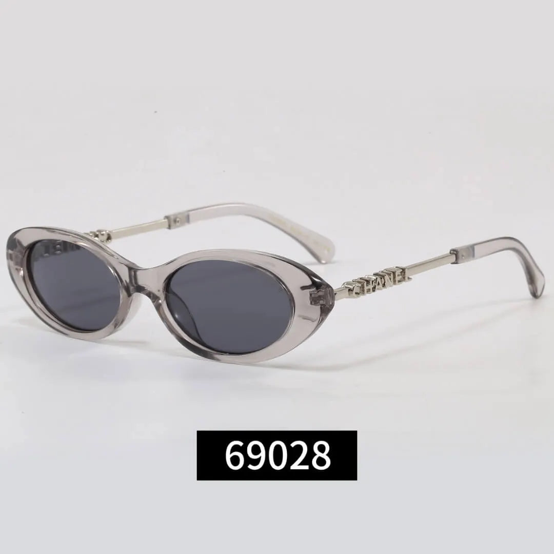 Thin Frame Letter Temples Sunglasses