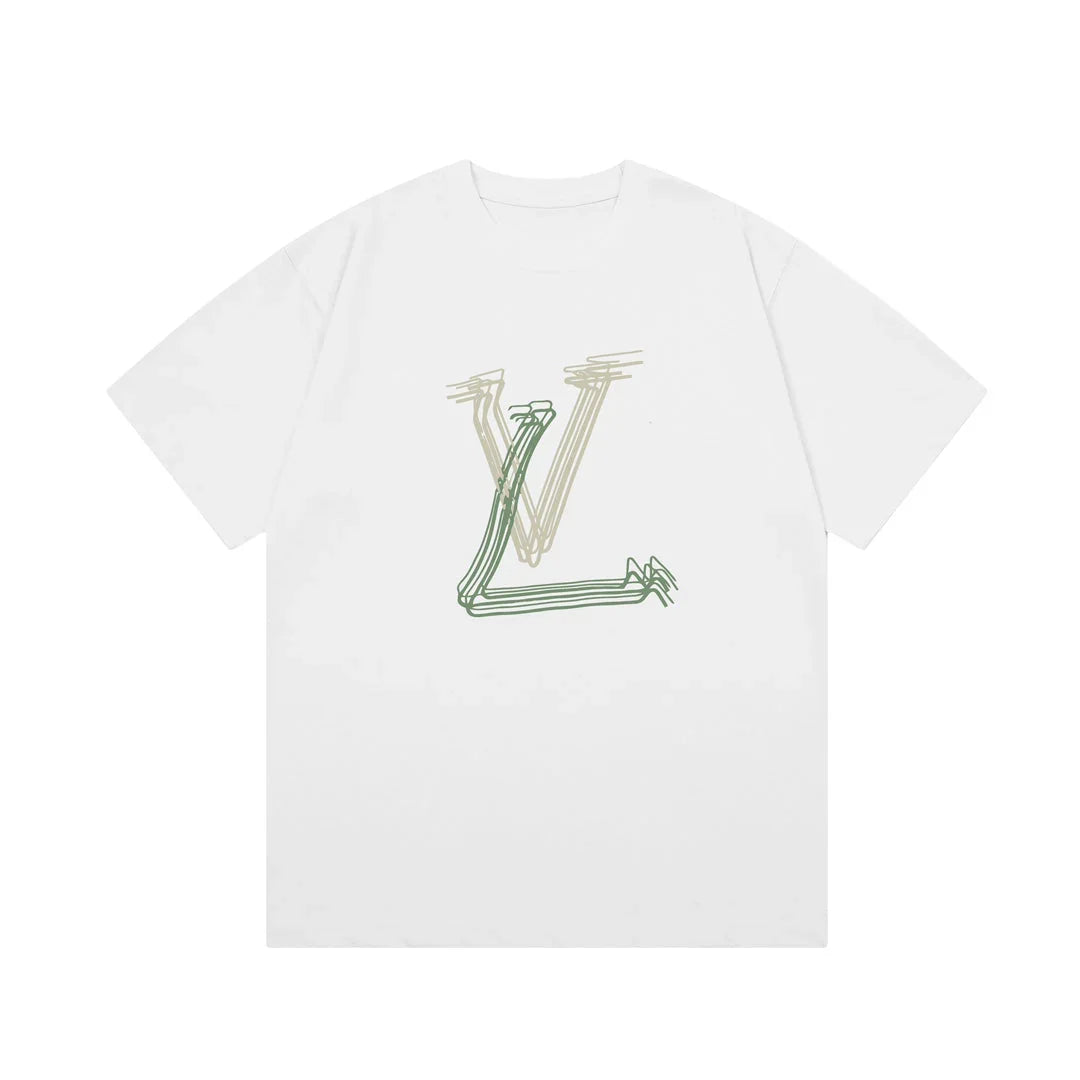 Graffiti Curve Print T Shirt