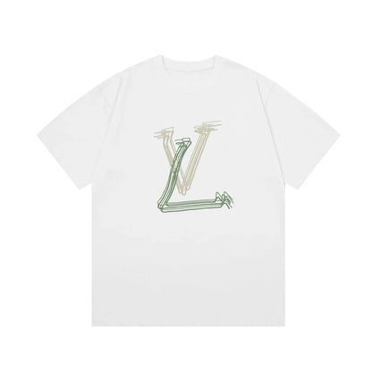 Graffiti Curve Print T Shirt