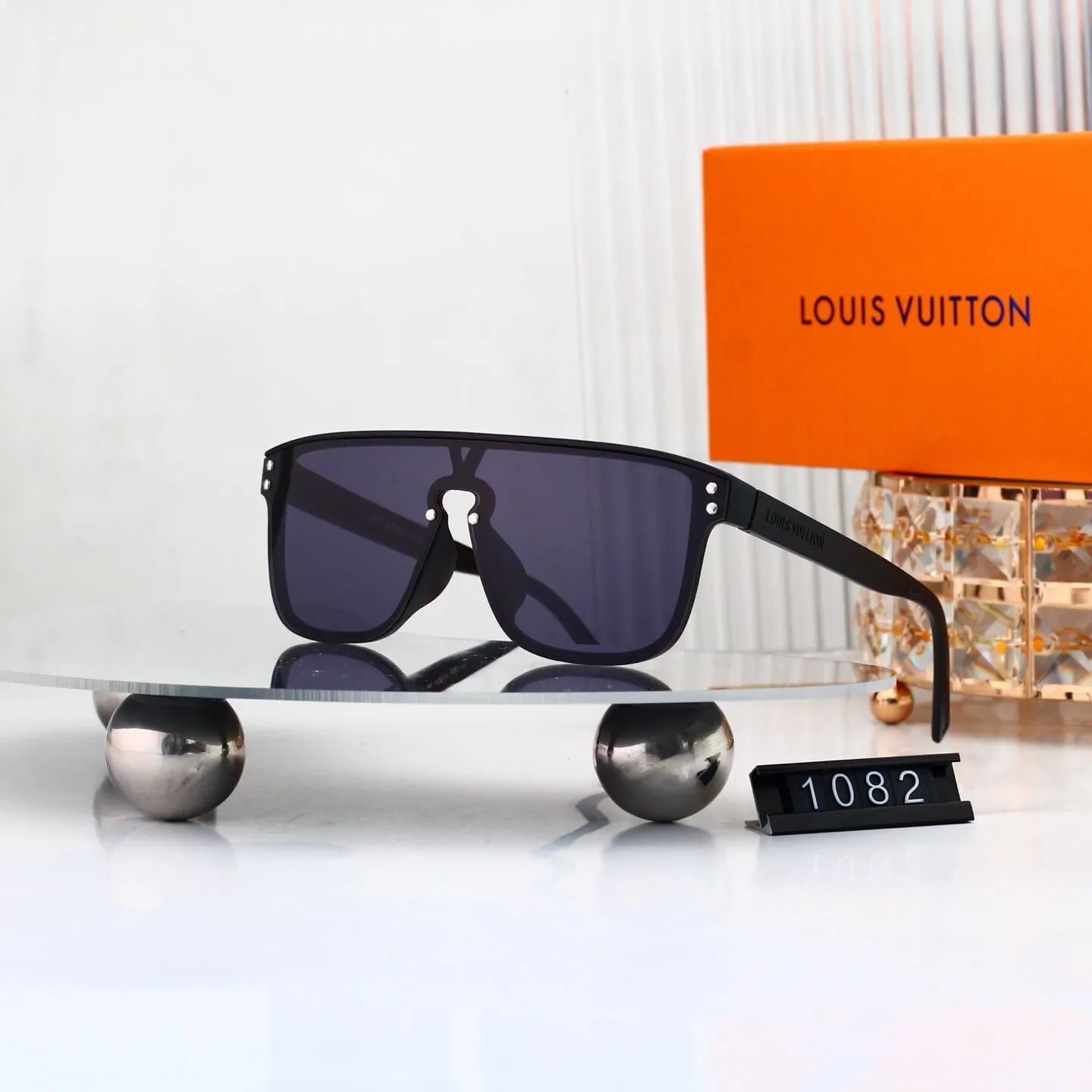 All-Over Print Square Shield Sunglasses