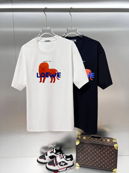 Lion Graphic Print Short Sleeve T‑Shirt