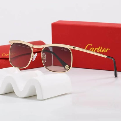 Semi-Rimless Browline Sunglasses