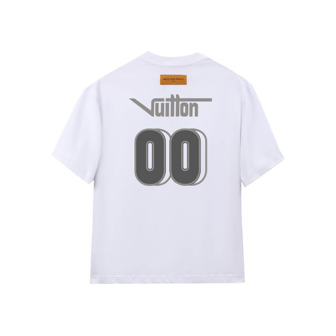 Double Sided 00 Number Letter Print T-Shirt