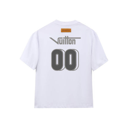 Double Sided 00 Number Letter Print T-Shirt