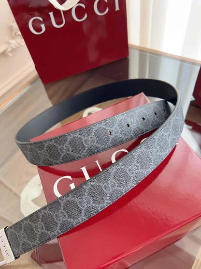 Square Buckle Leather Belt