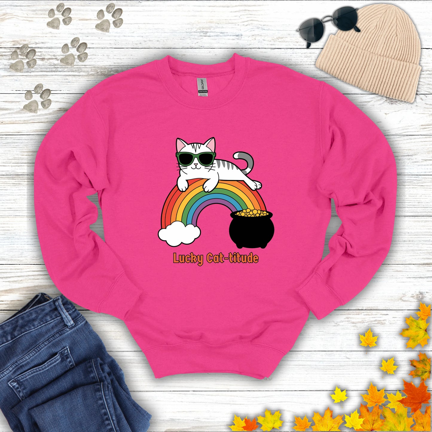 Lucky Cat-titude Sweatshirt