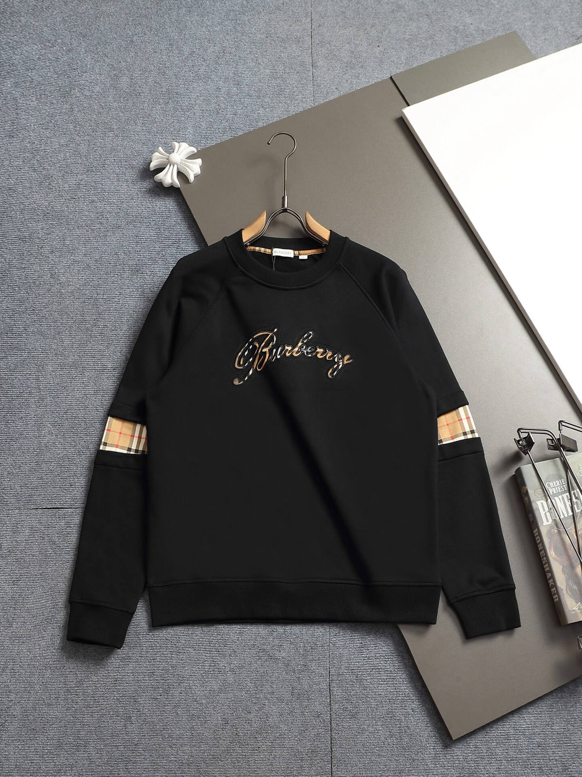Plaid Applique Sweatshirt