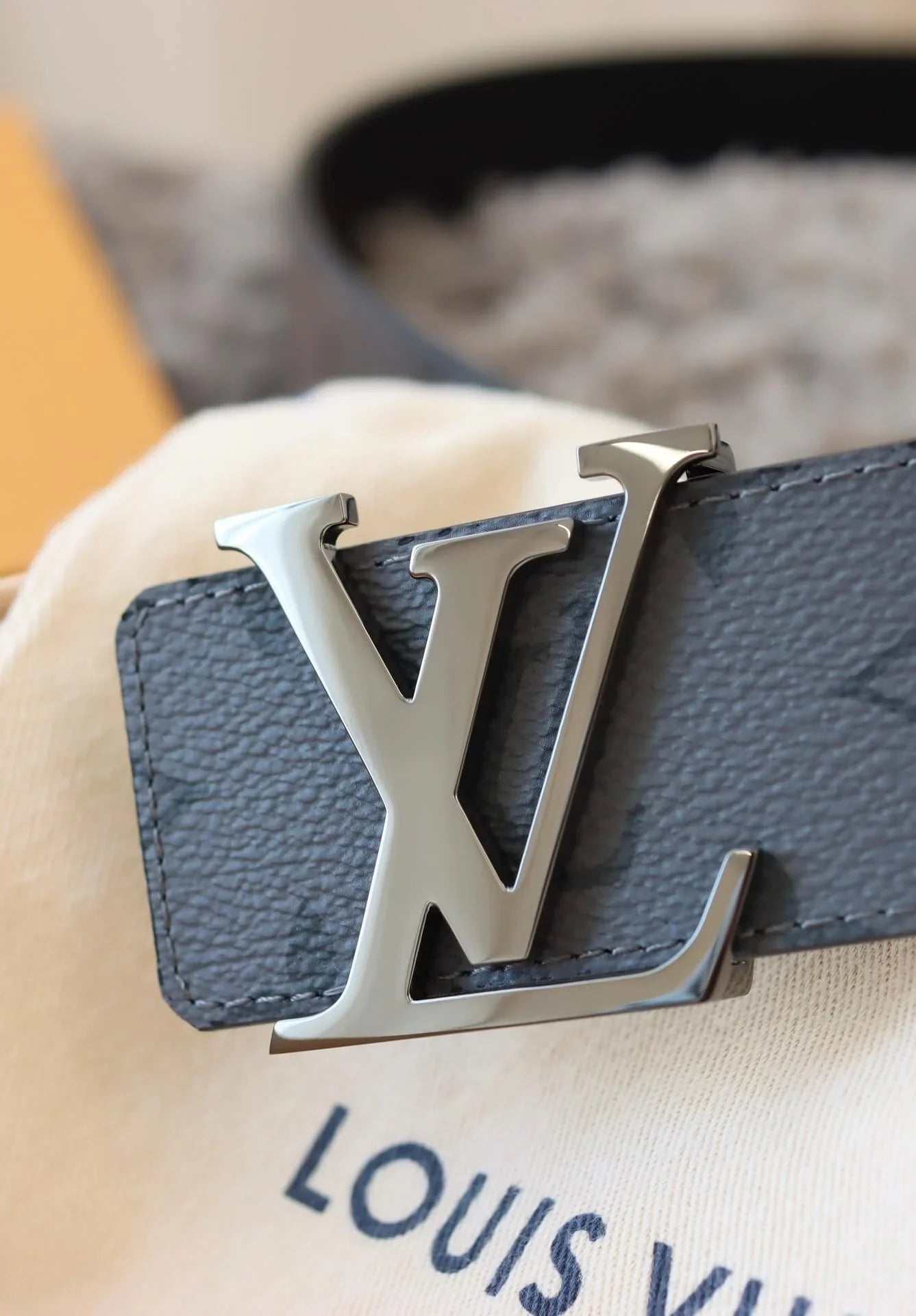 Grey-Blue Embossed Belt