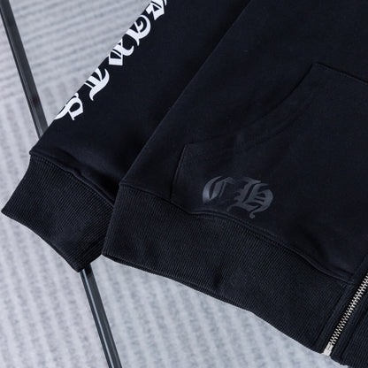 New Scroll Sanskrit Zip-Up Jacket