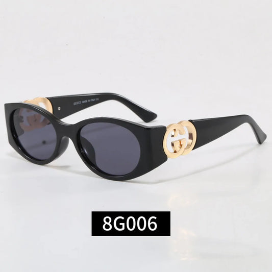 Oval Interlocking GG Logo Sunglasses