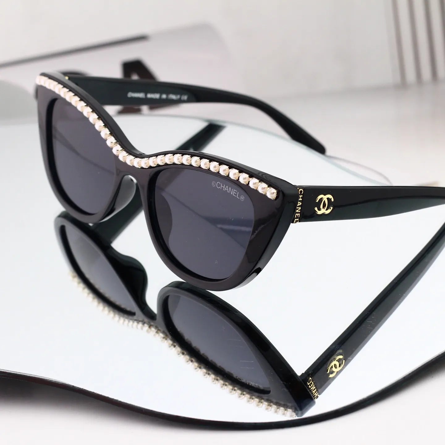 Pearl-Accented Sunglasses