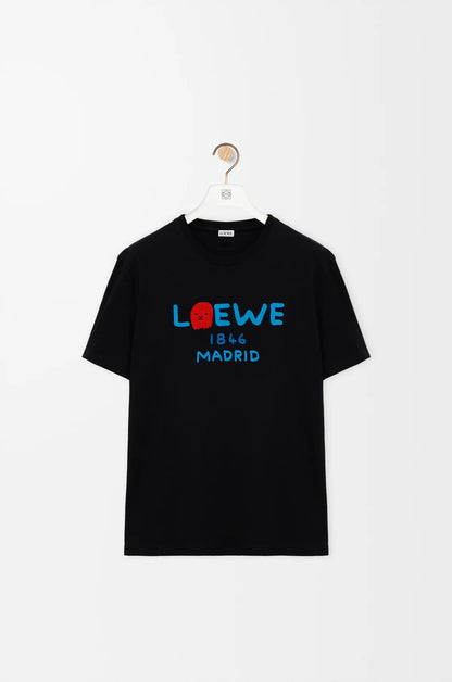 Blue Letter Print T‑Shirt