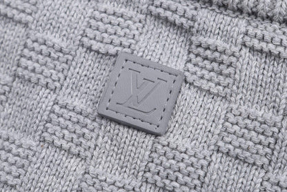 Plaid Design Turtleneck Sweatshirt