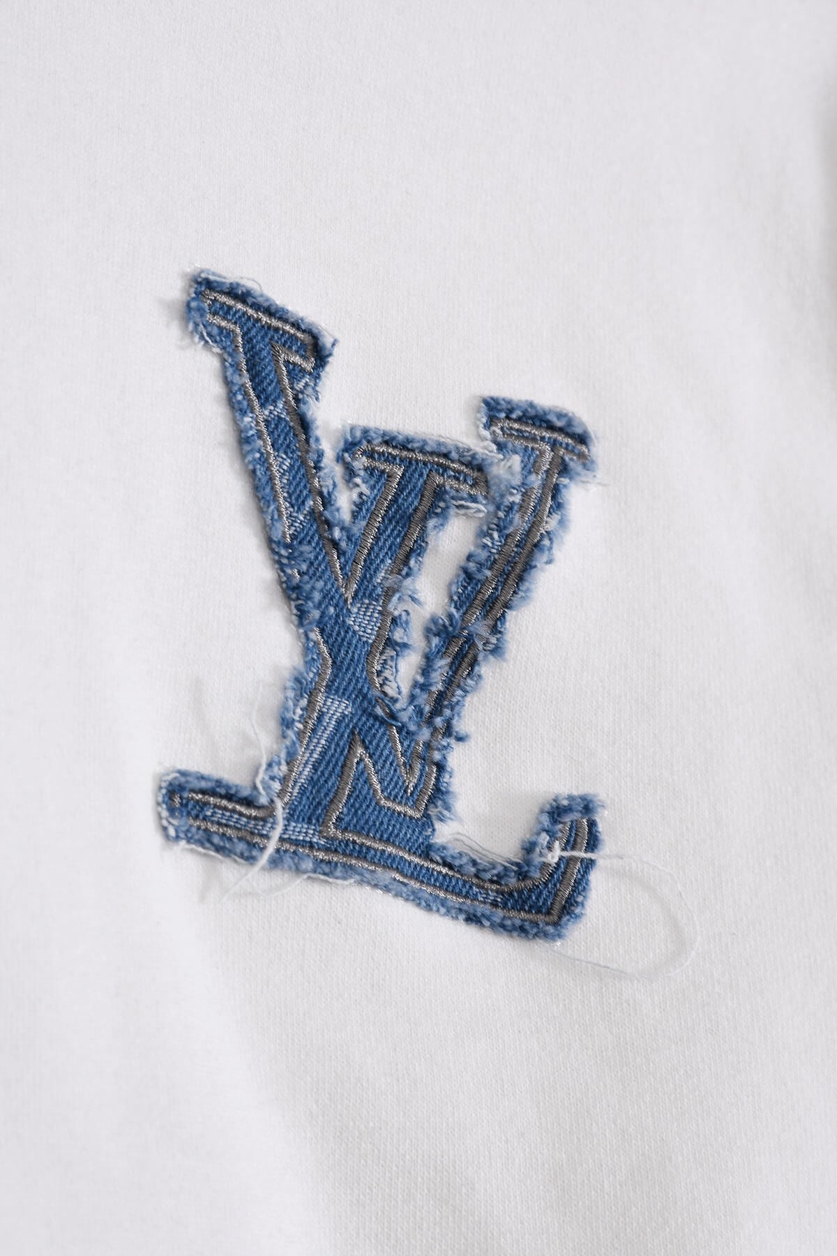 Distressed Embroidered Sweatshirt
