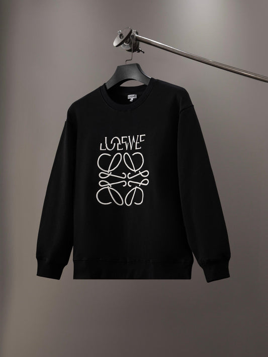Offset Letter Embroidery Sweatshirt
