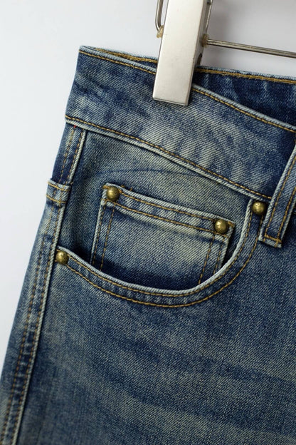 Peace Sign Embroidery Jeans