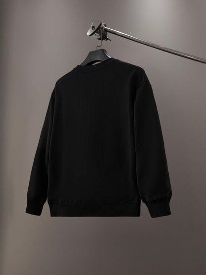 Offset Letter Embroidery Sweatshirt