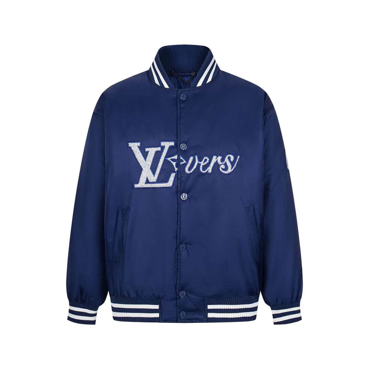 Embroidered Nylon Padded Varsity Jacket