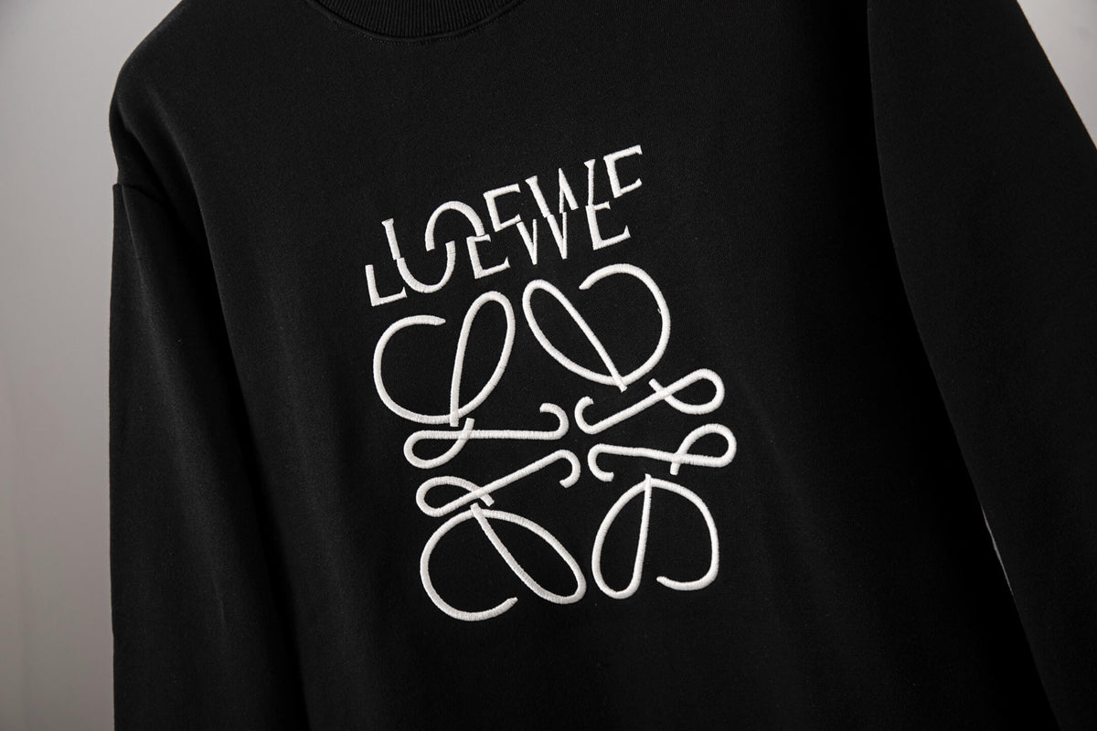 Offset Letter Embroidery Sweatshirt