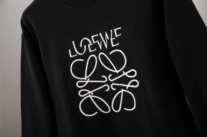 Offset Letter Embroidery Sweatshirt
