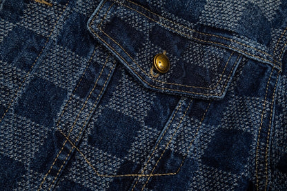 Checkerboard Skate Denim Jacket