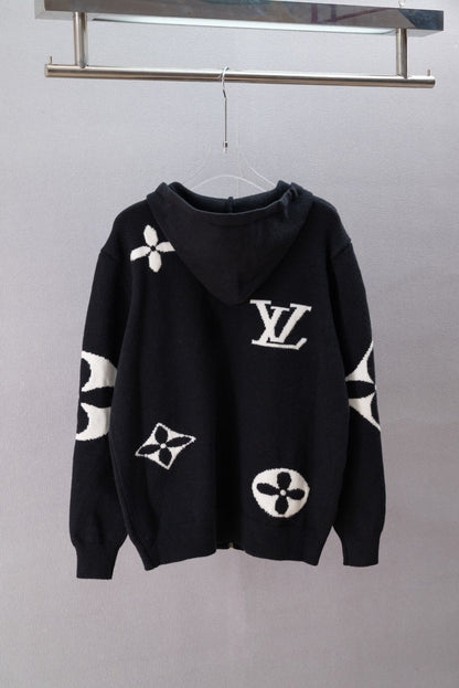 New Knit Hooded Cardigan Sweater
