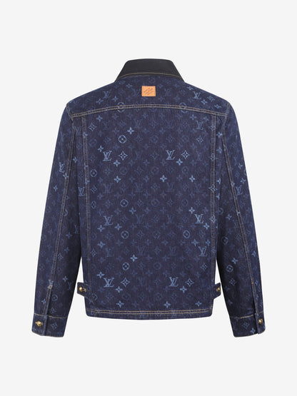 All-Over Print Denim Workwear Jacket