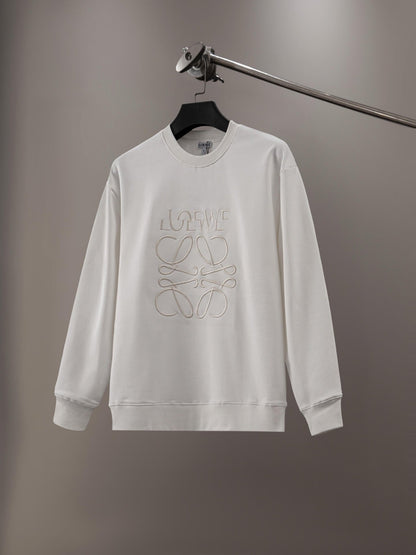 Offset Letter Embroidery Sweatshirt