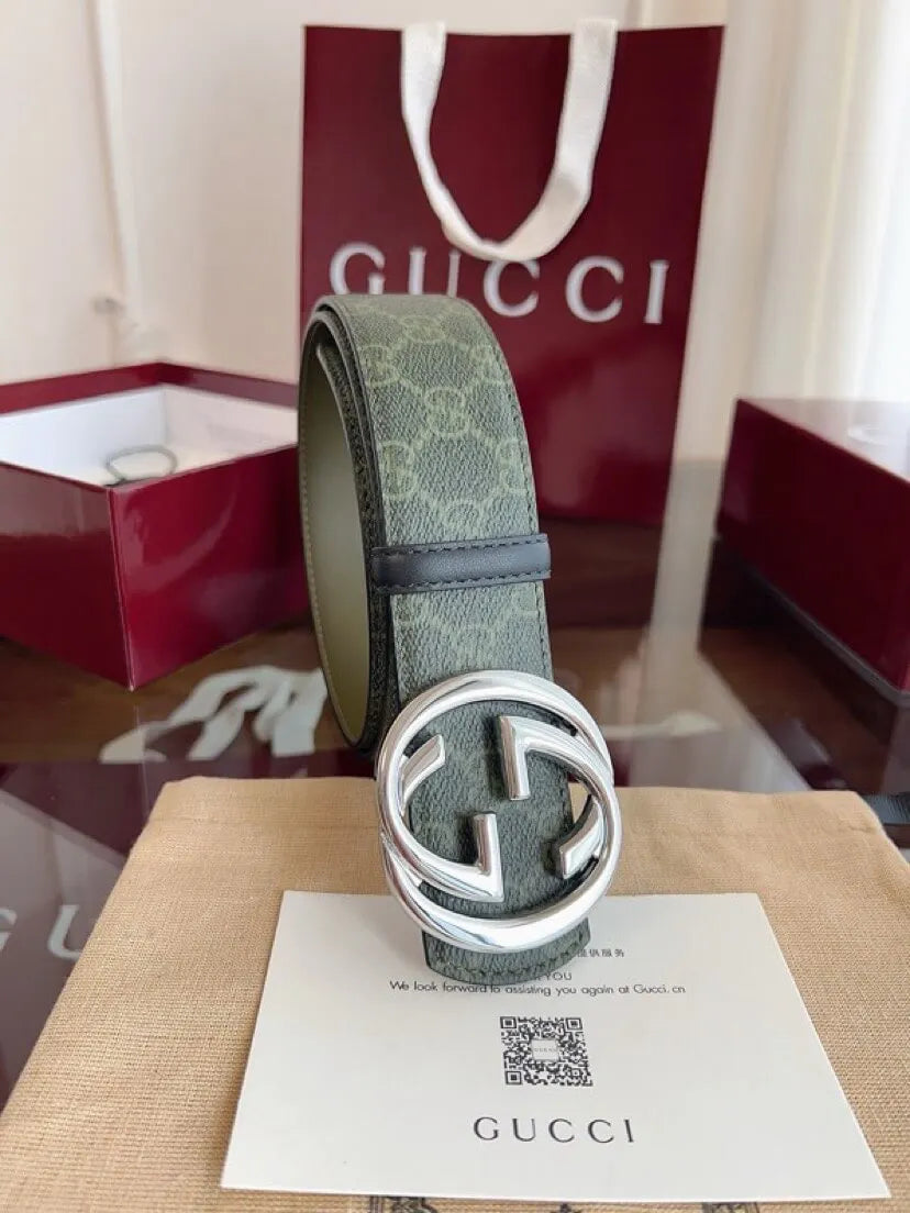 Forest‑Green Leather Belt