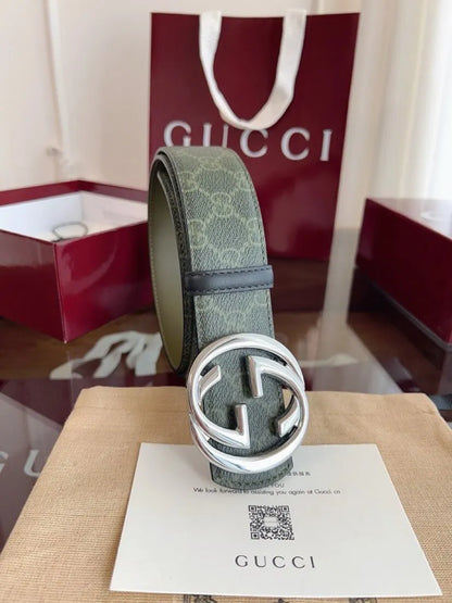 Forest‑Green Leather Belt