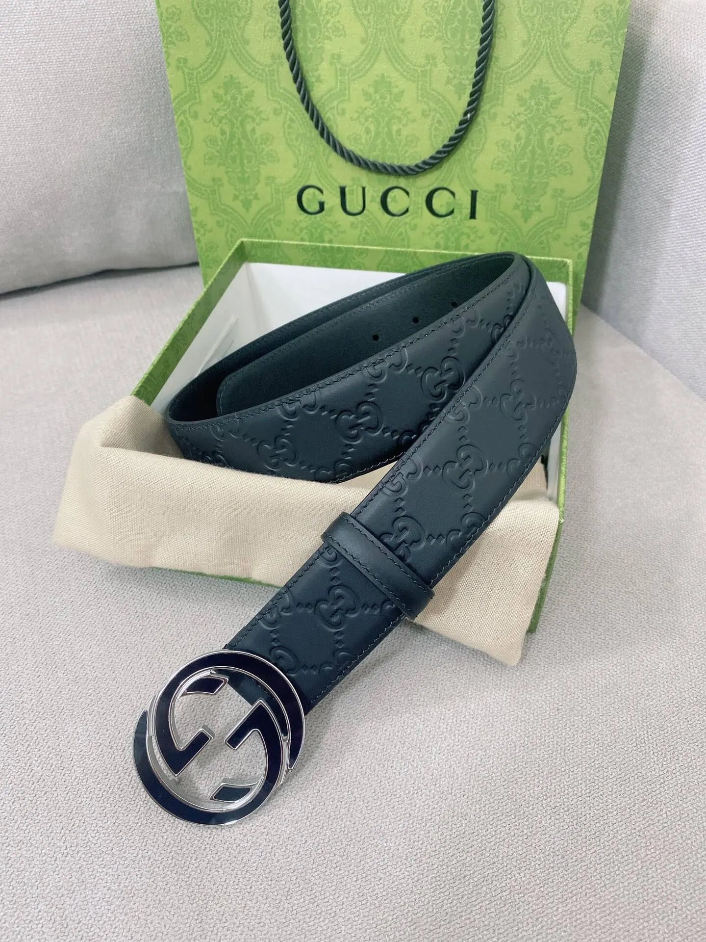 Classic Double G Embossed Belt