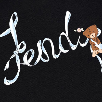 Letter & Teddy Bear Print Sweatshirt