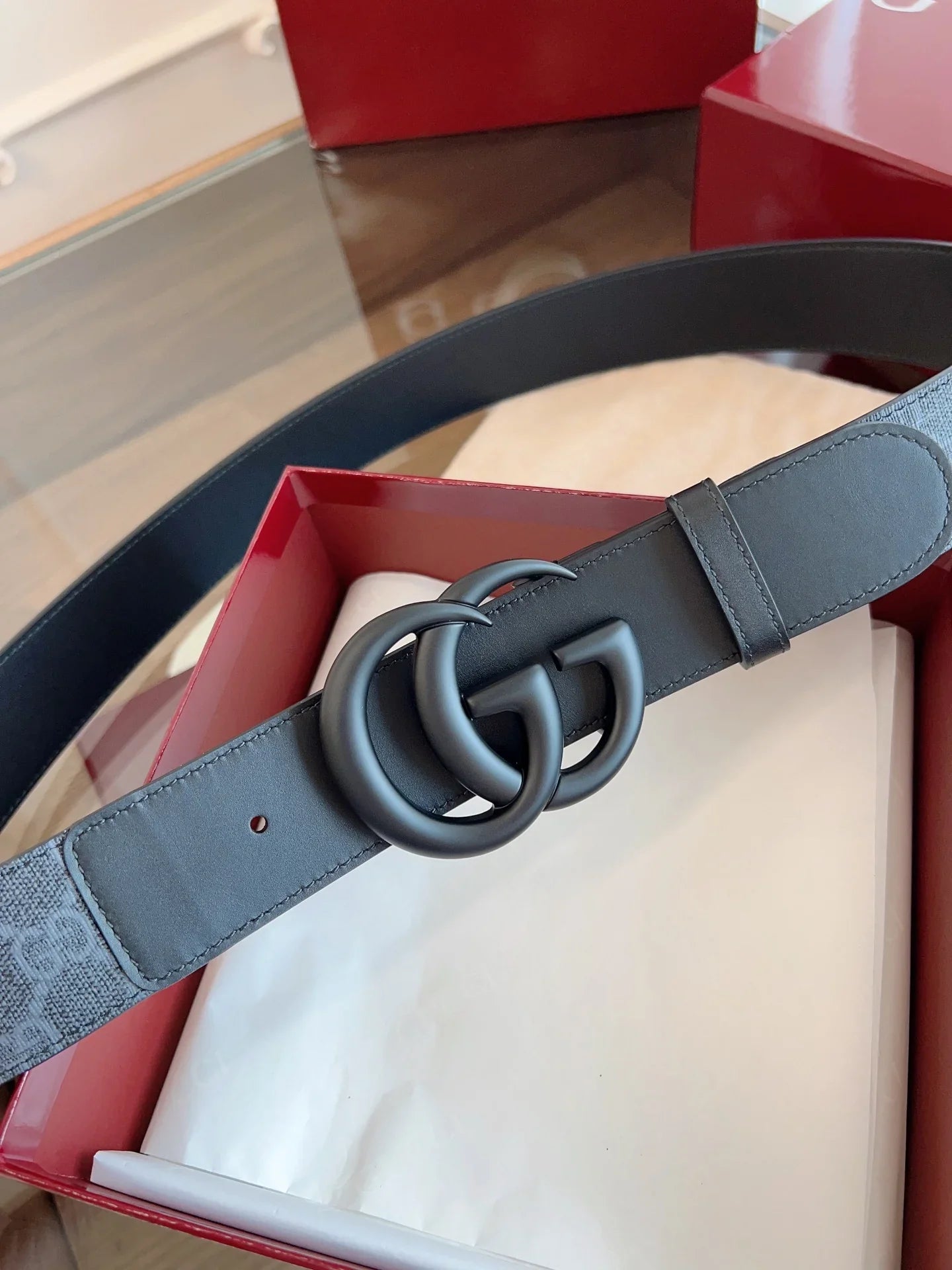 Fabric & Leather Patchwork Belt