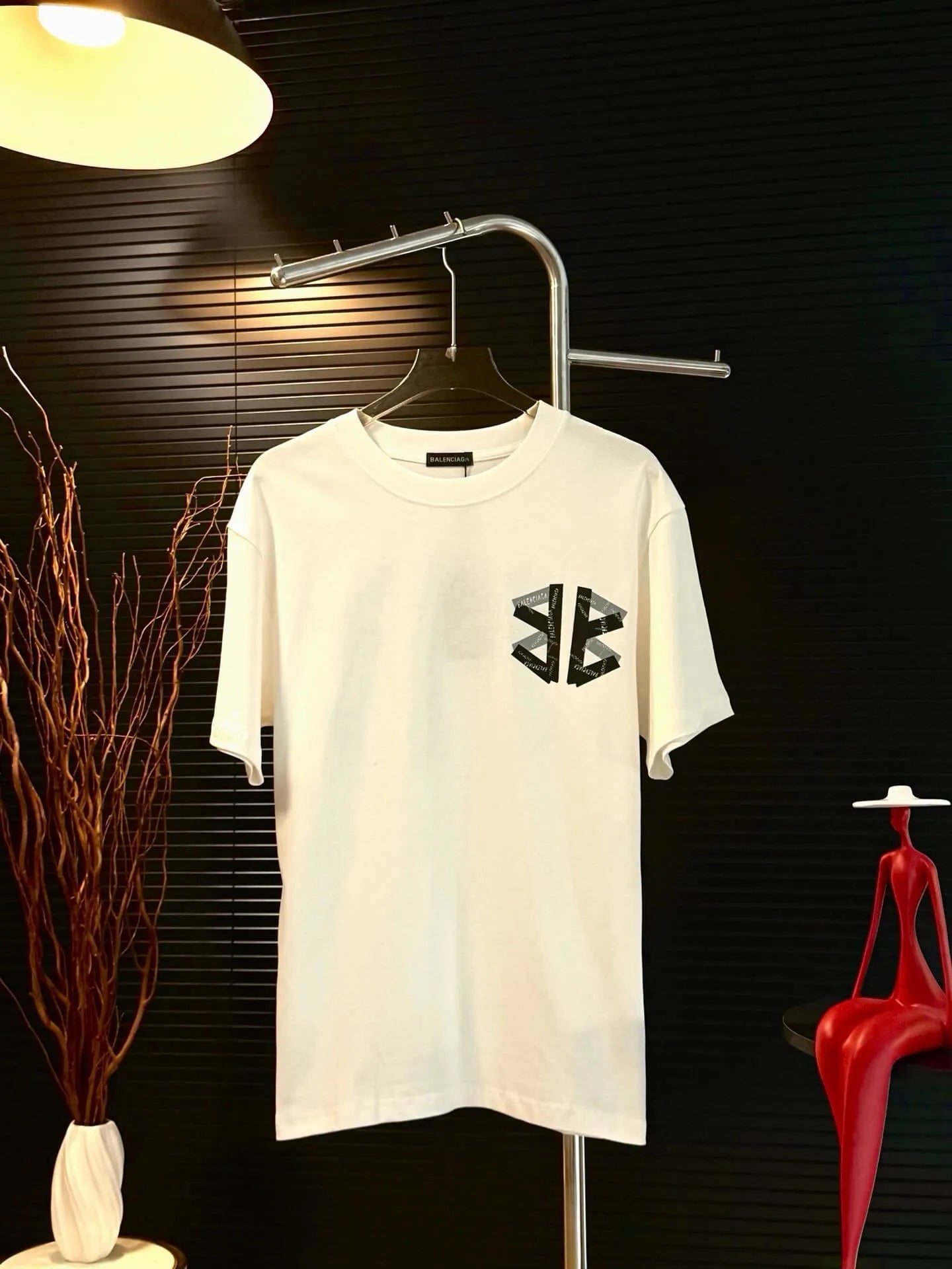 Front‑Back Offset Print Oversized T‑shirt