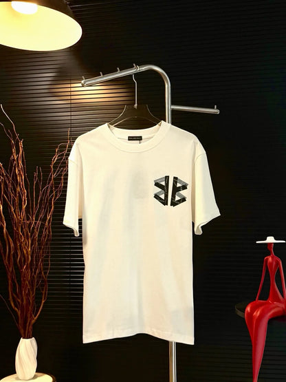 Front‑Back Offset Print Oversized T‑shirt