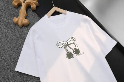 Bow‑Cherry Cute Style Print T‑shirt