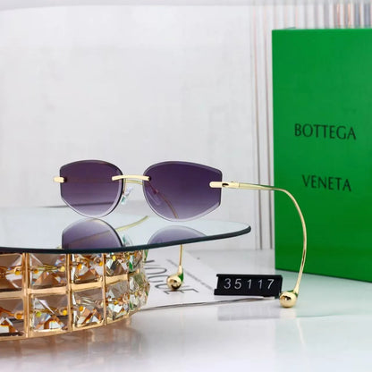 Rimless Hook-Temple Sunglasses