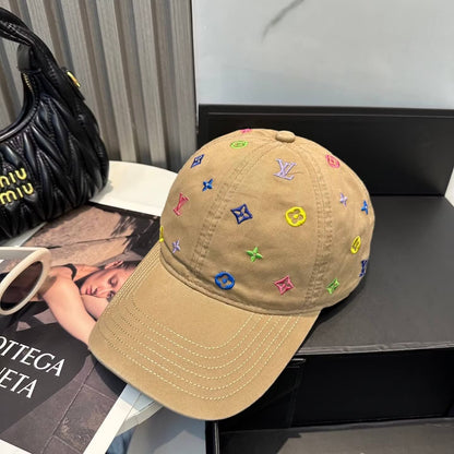 Colorful Embroidered Trendy Baseball Cap