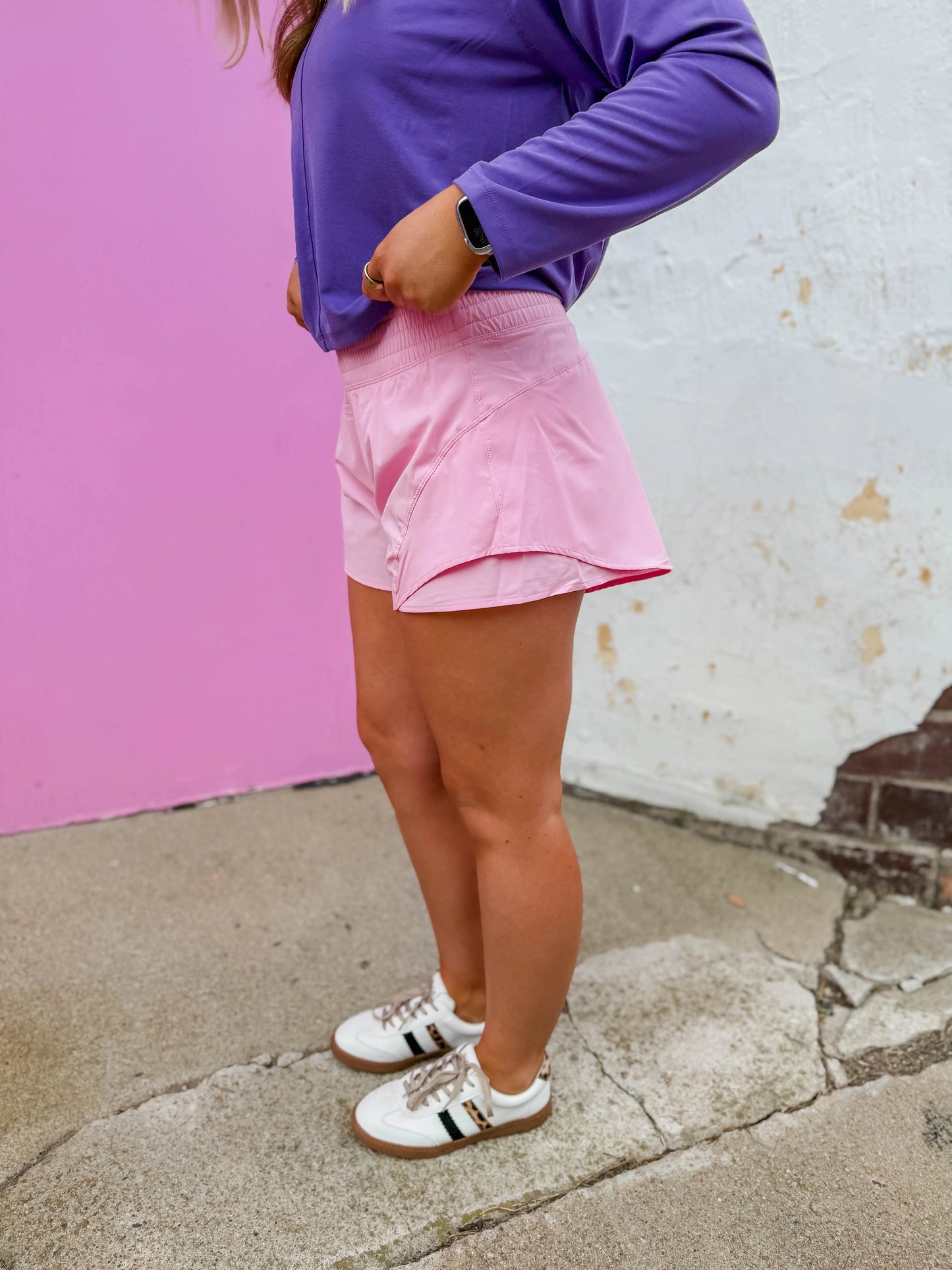 Easy Breezy Shorts-Sugar Pink