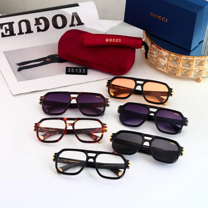 Double Bridge Square Sunglasses
