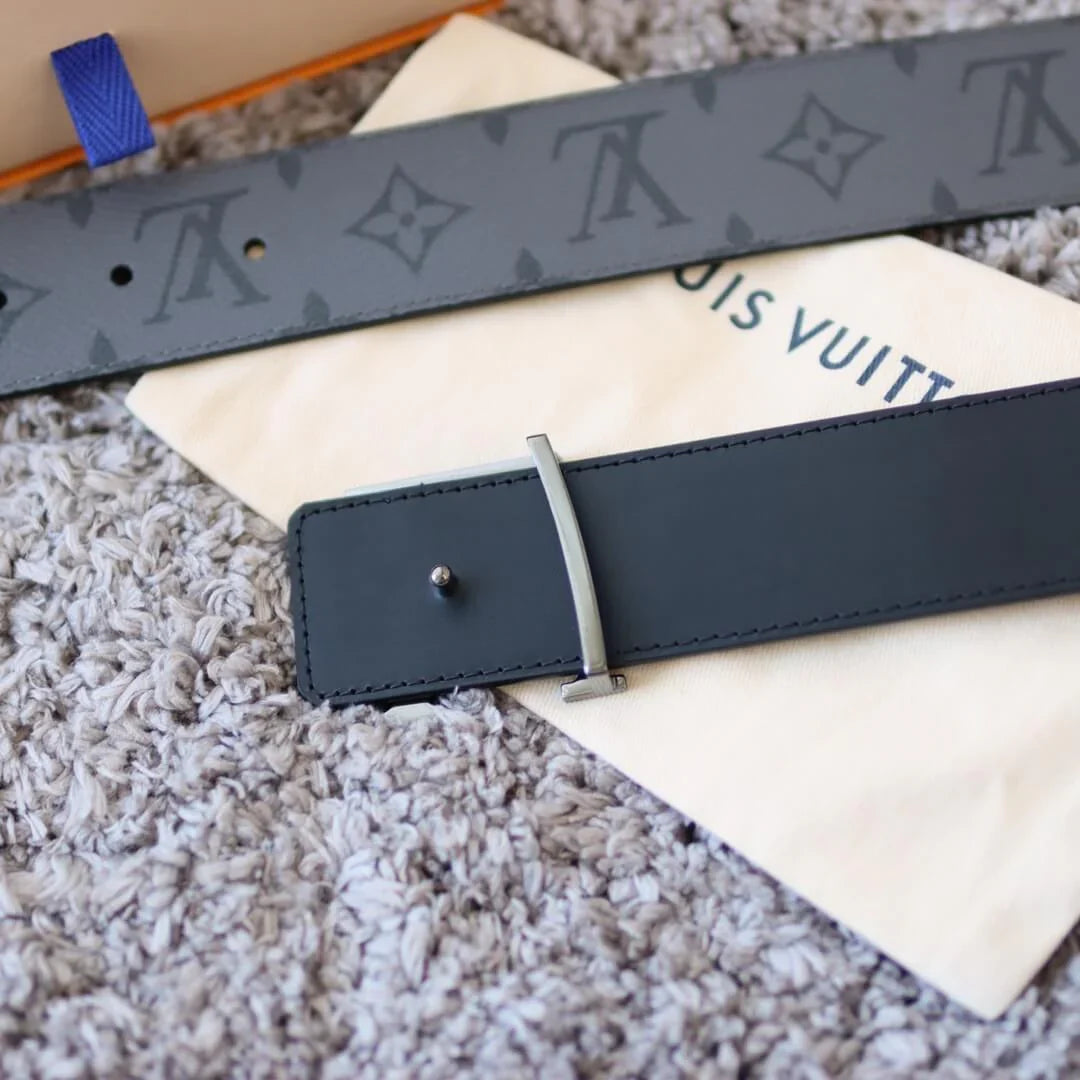 Grey-Blue Embossed Belt