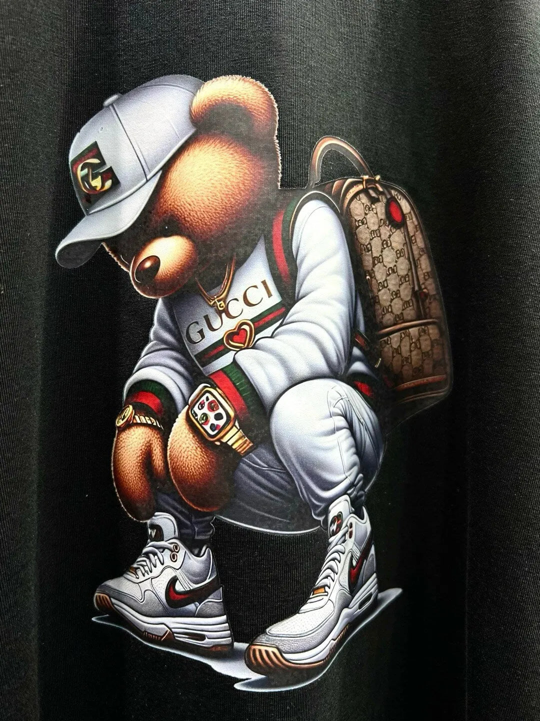 Bear Print T Shirt
