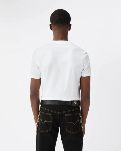 Blue Figure Print T‑Shirt