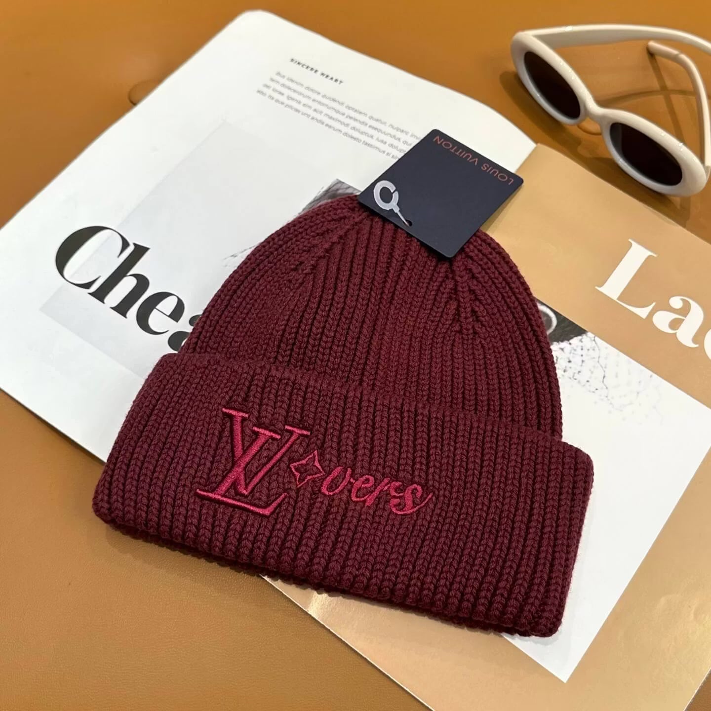 Multi-Color Embroidered Emblem Knitted Beanie